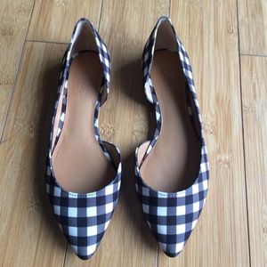 NWT J Crew gingham flats